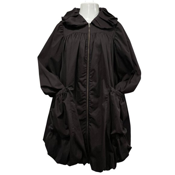 H&M Bubble Hem Zip Jacket, Pockets, Dark Gray, 4 - Picture 1 of 10